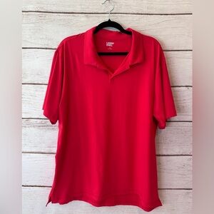 Lands’ End Red Performance Polo Shirt –Size L Activewear Golfing Business Casual